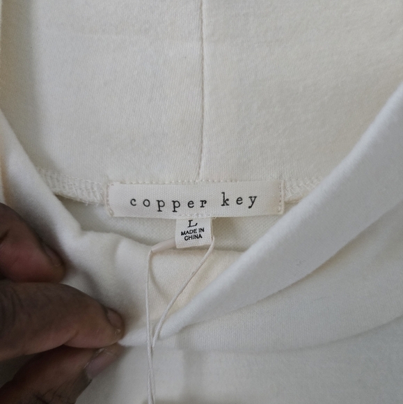 Copper Key Sweater Dress Women Sz L Beige Long Sleeves Bodycon Turtle New - Picture 7 of 9